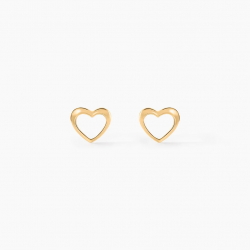 Boucles D'oreilles Cœurs en Or Jaune