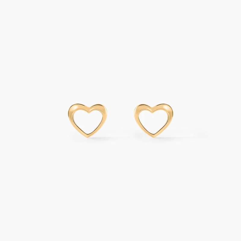 Boucles D'oreilles Cœurs en Or Jaune